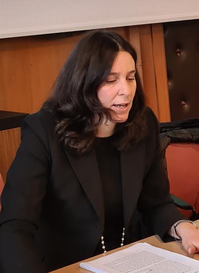 Menghini primo piano durante il suo intervento