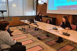 Segnana durante il suo intervento